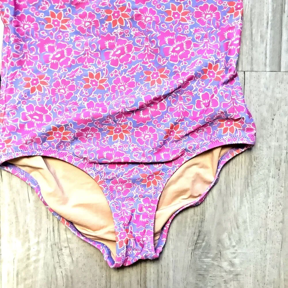 Crew Cuts Swimsuits Size 12 Ruffle Tank Floral SZ Blockprints x J. Crew Bottoms